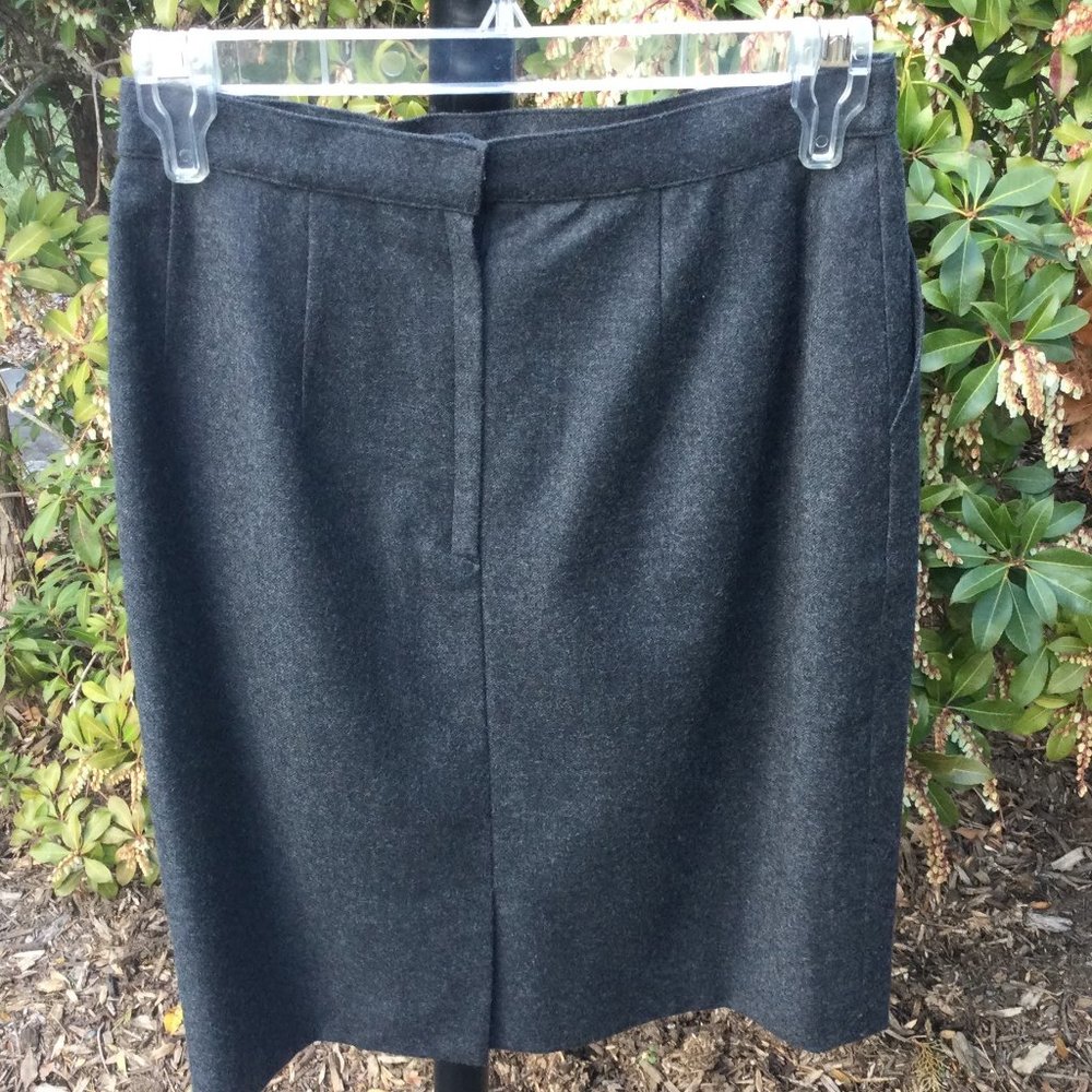 Pure Wool Solid Gray Midi - image 2